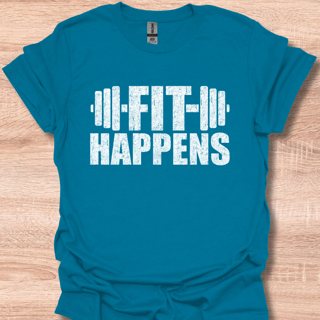 Fit Happens Funny Fitness Gym Workout Quote