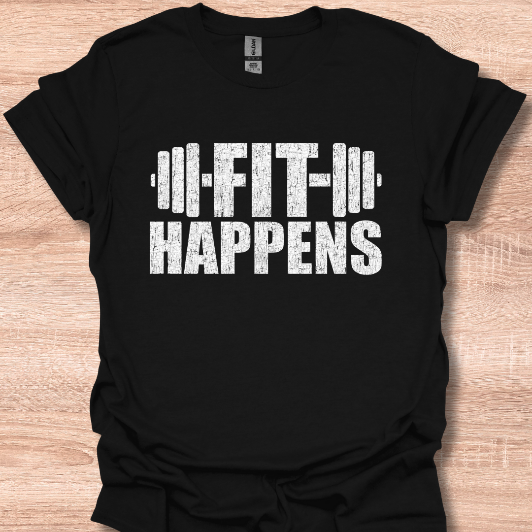 Fit Happens Funny Fitness Gym Workout Quote