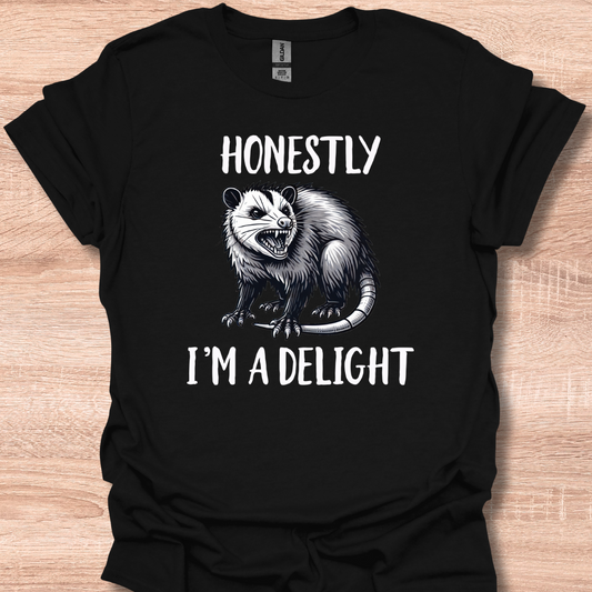 Honestly I'm A Delight Sarcastic Angry Opossum