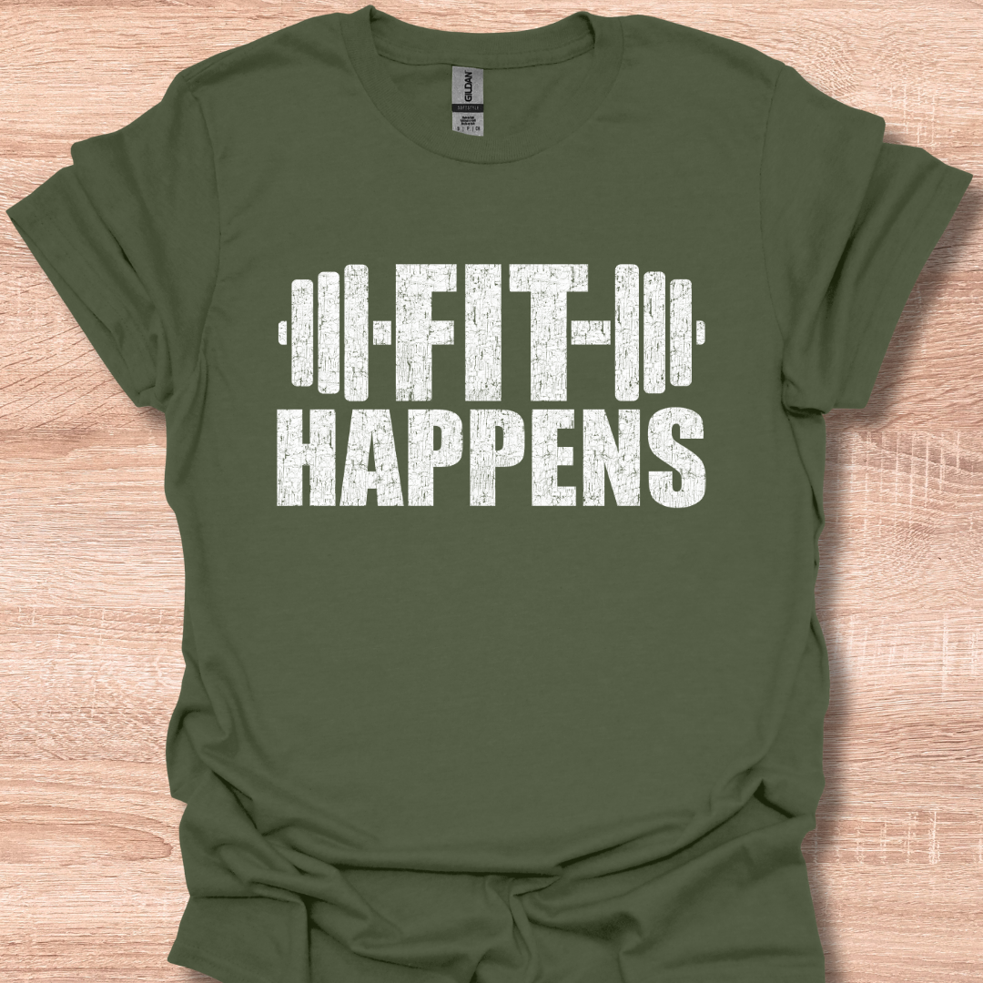 Fit Happens Funny Fitness Gym Workout Quote