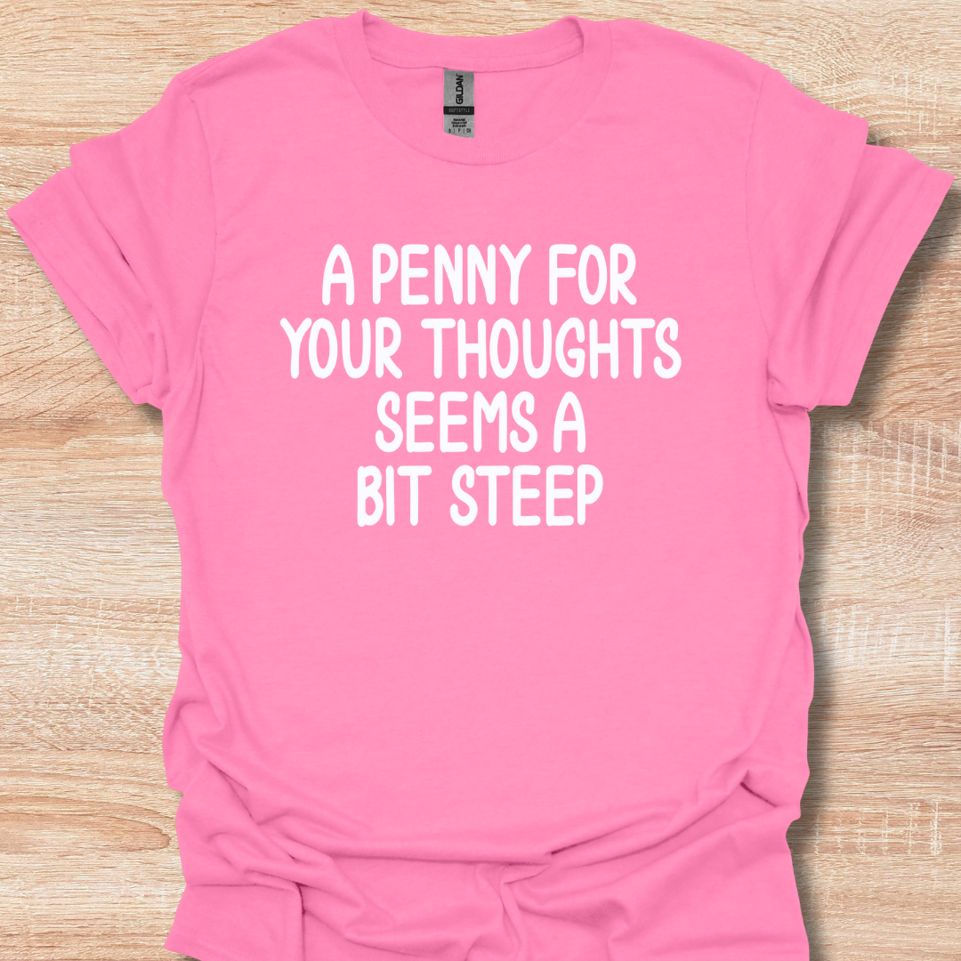 A Penny For Your Thoughts Seems a Bit Steep Funny T-Shirt