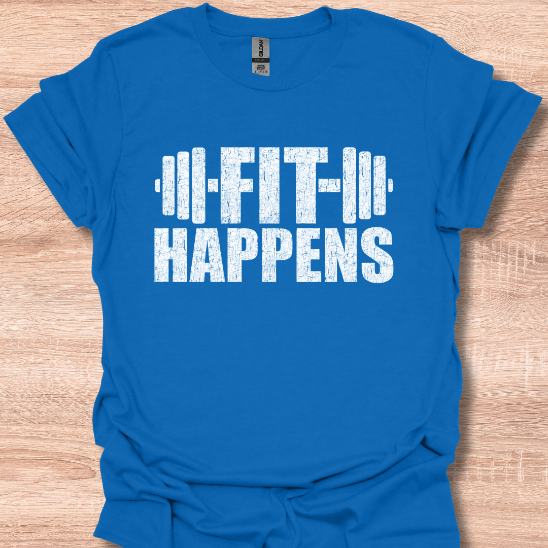 Fit Happens Funny Fitness Gym Workout Quote