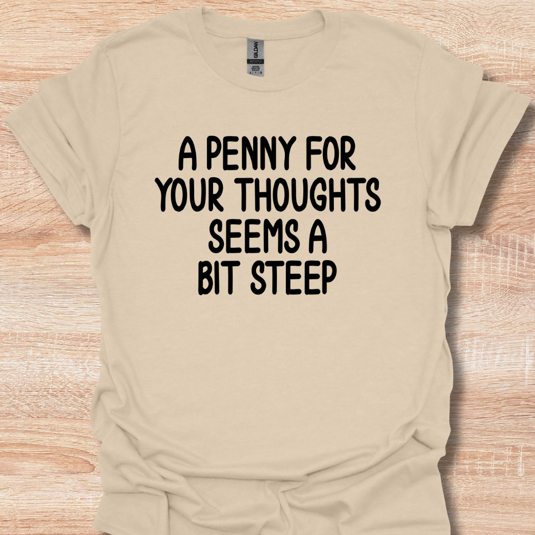 A Penny For Your Thoughts Seems a Bit Steep Funny T-Shirt