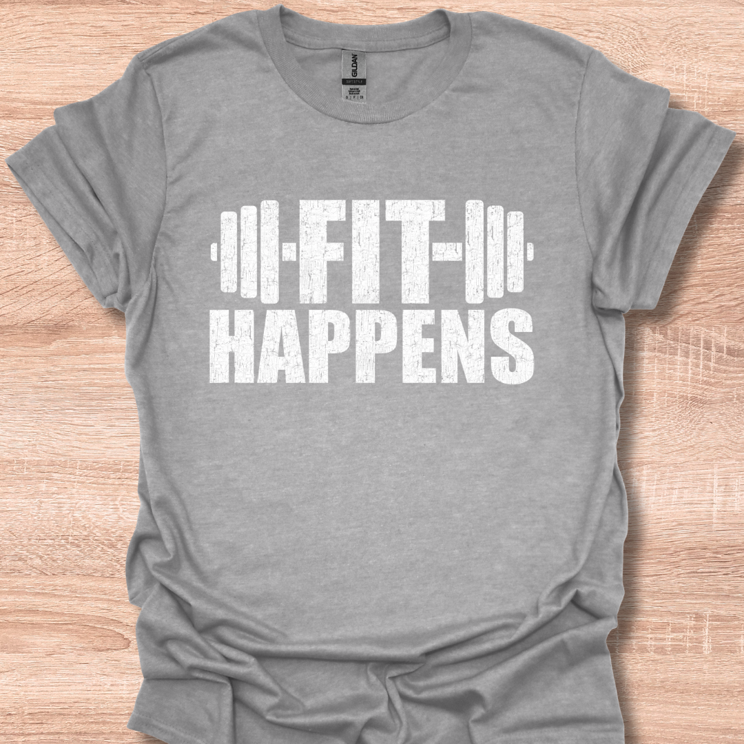 Fit Happens Funny Fitness Gym Workout Quote