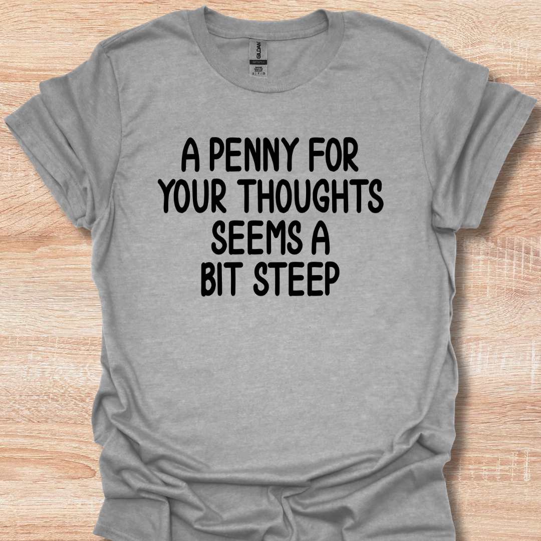 A Penny For Your Thoughts Seems a Bit Steep Funny T-Shirt