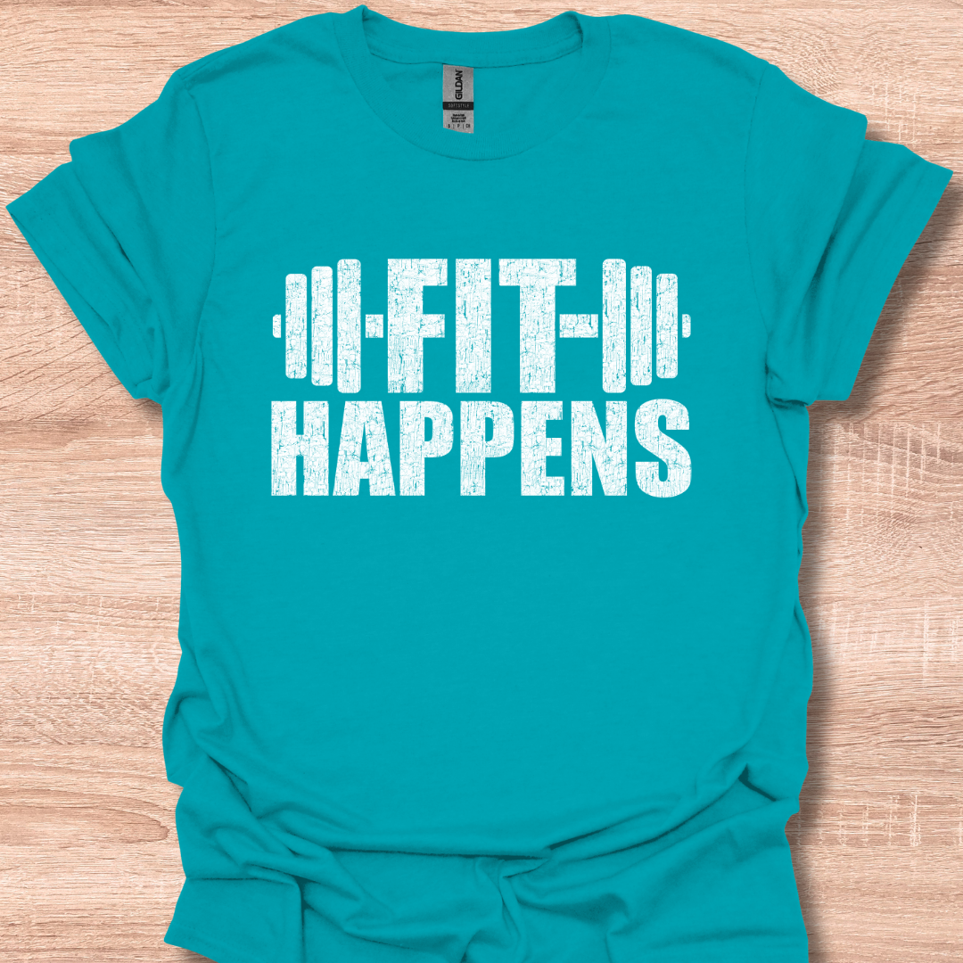 Fit Happens Funny Fitness Gym Workout Quote