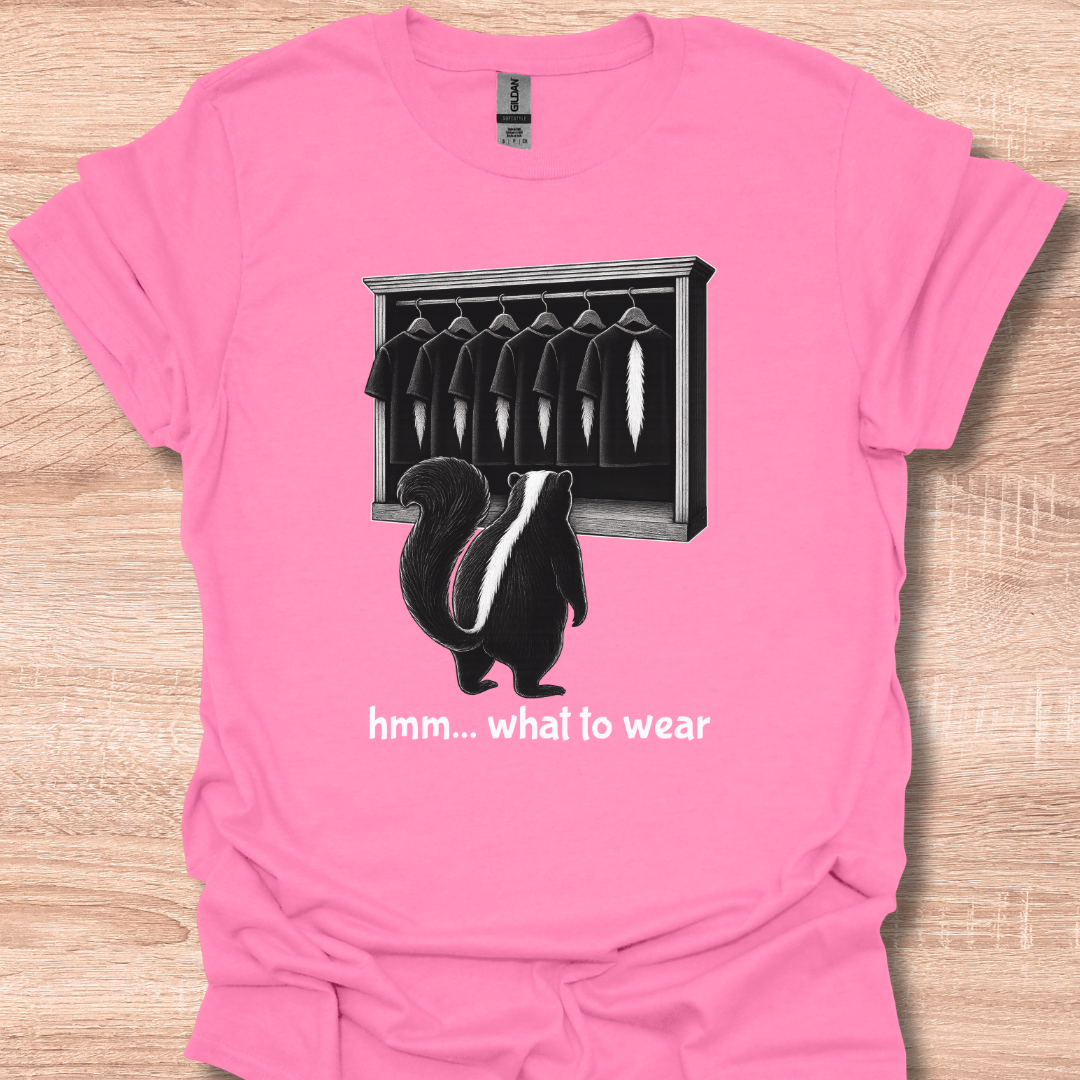 Funny Skunk Looking at Closet – Animal Cartoon Style Design
