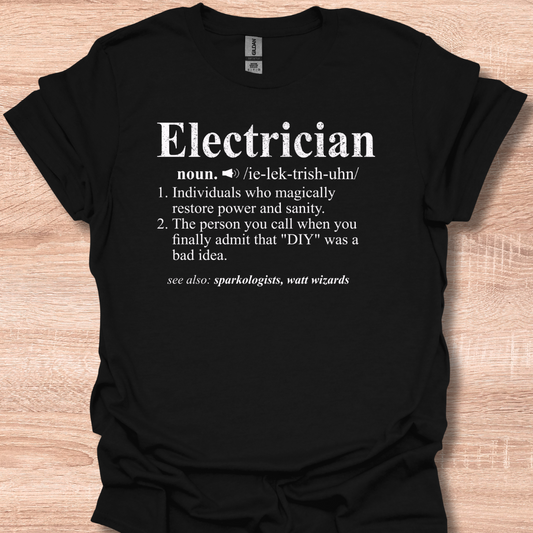 Electrician Definition Funny DIY Humor Gift for Sparks