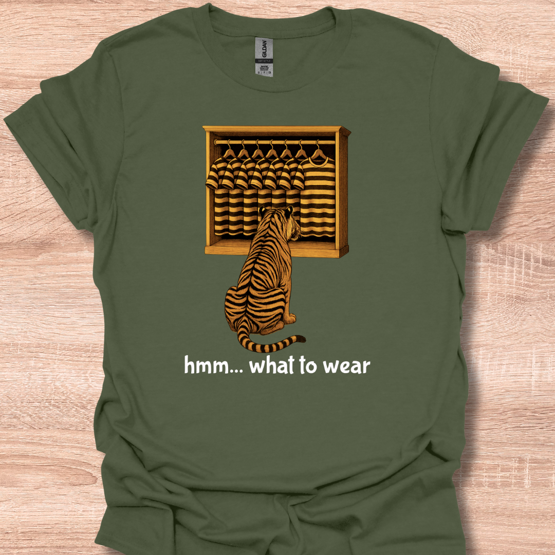 Funny Tiger Outfit Choice Cute Humor Design