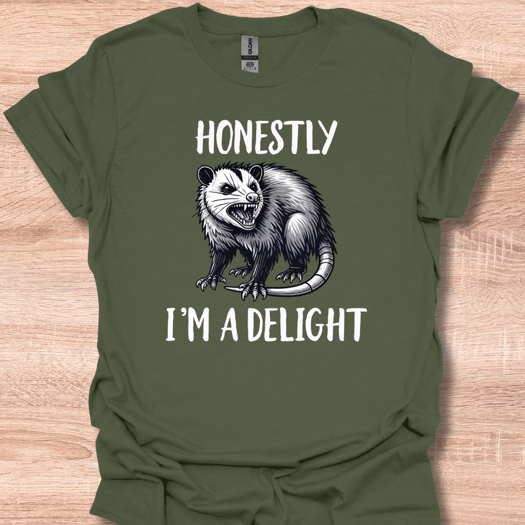 Honestly I'm A Delight Sarcastic Angry Opossum