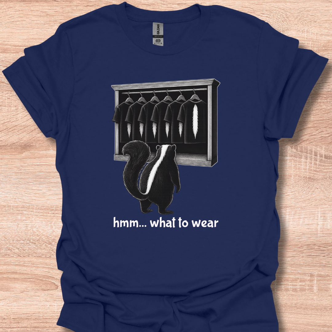 Funny Skunk Looking at Closet – Animal Cartoon Style Design