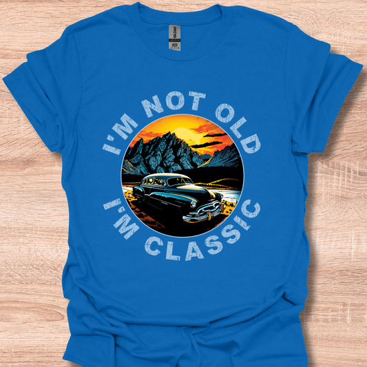 I'm Not Old I'm Classic 1953 Hudson Hornet Vintage Car Illustration