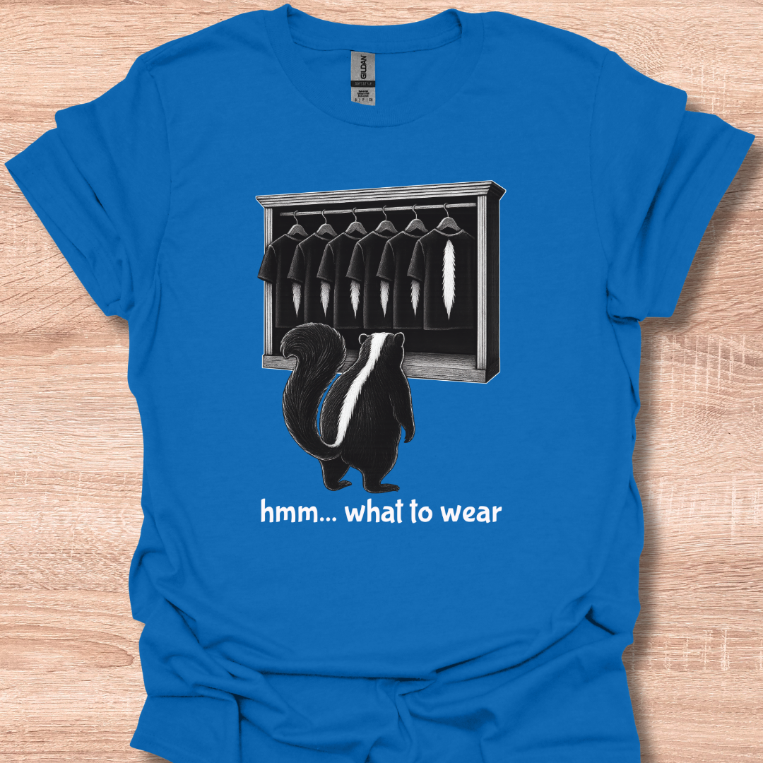 Funny Skunk Looking at Closet – Animal Cartoon Style Design