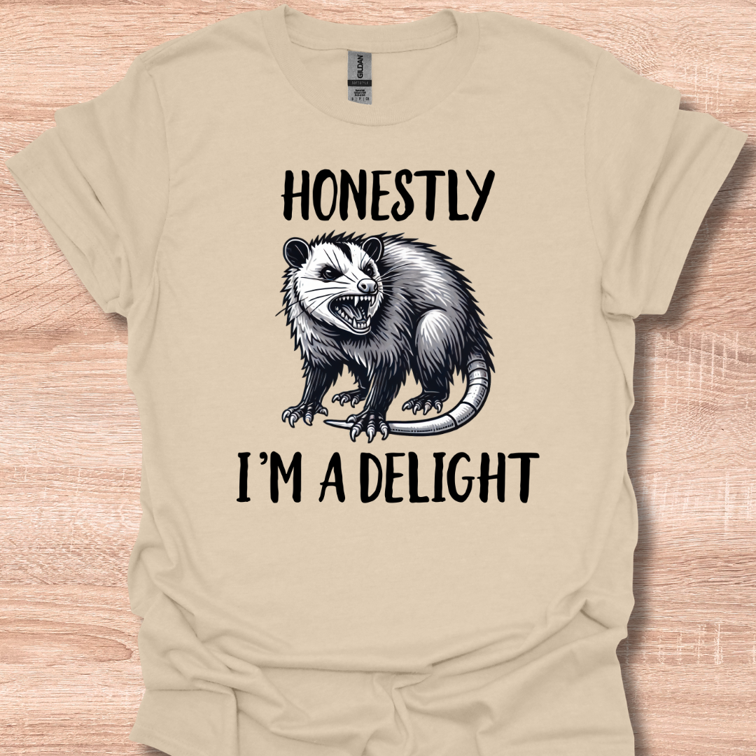 Honestly I'm A Delight Sarcastic Angry Opossum